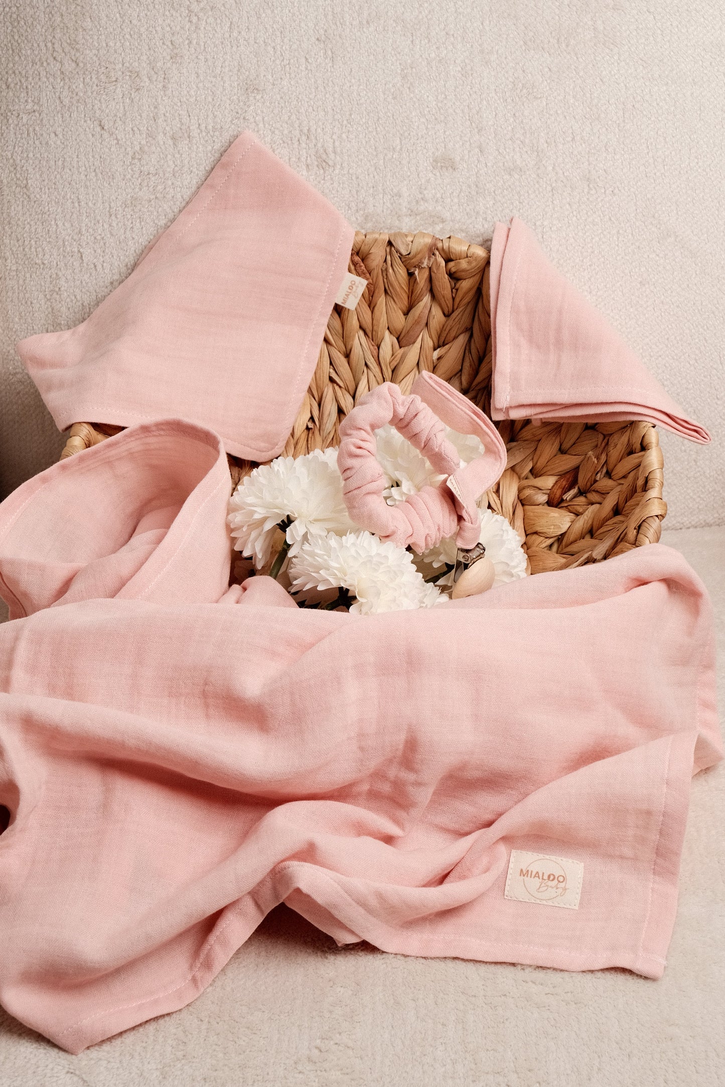 Musselin Set Baby Pink 2-lagig