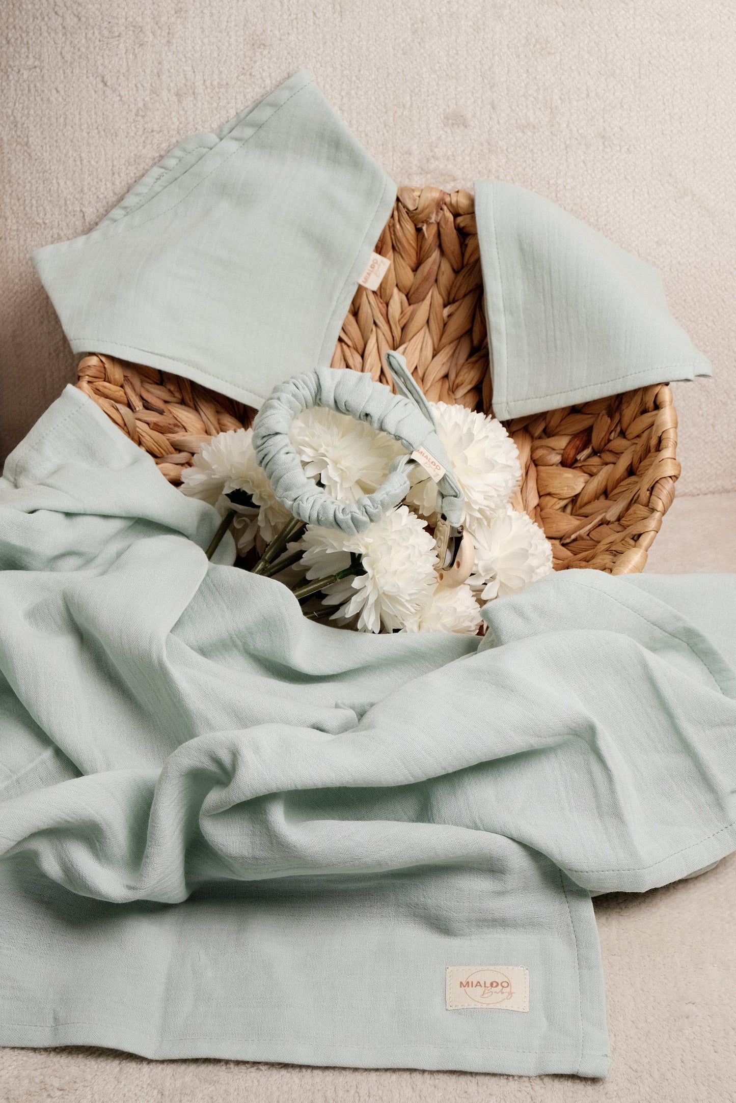 Musselin Set Baby Blue 2-lagig